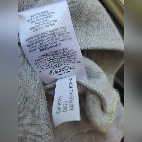 Express Pearl Embellished Gray Sweatshirt Dress Size Meduim - Picture 6 of 10